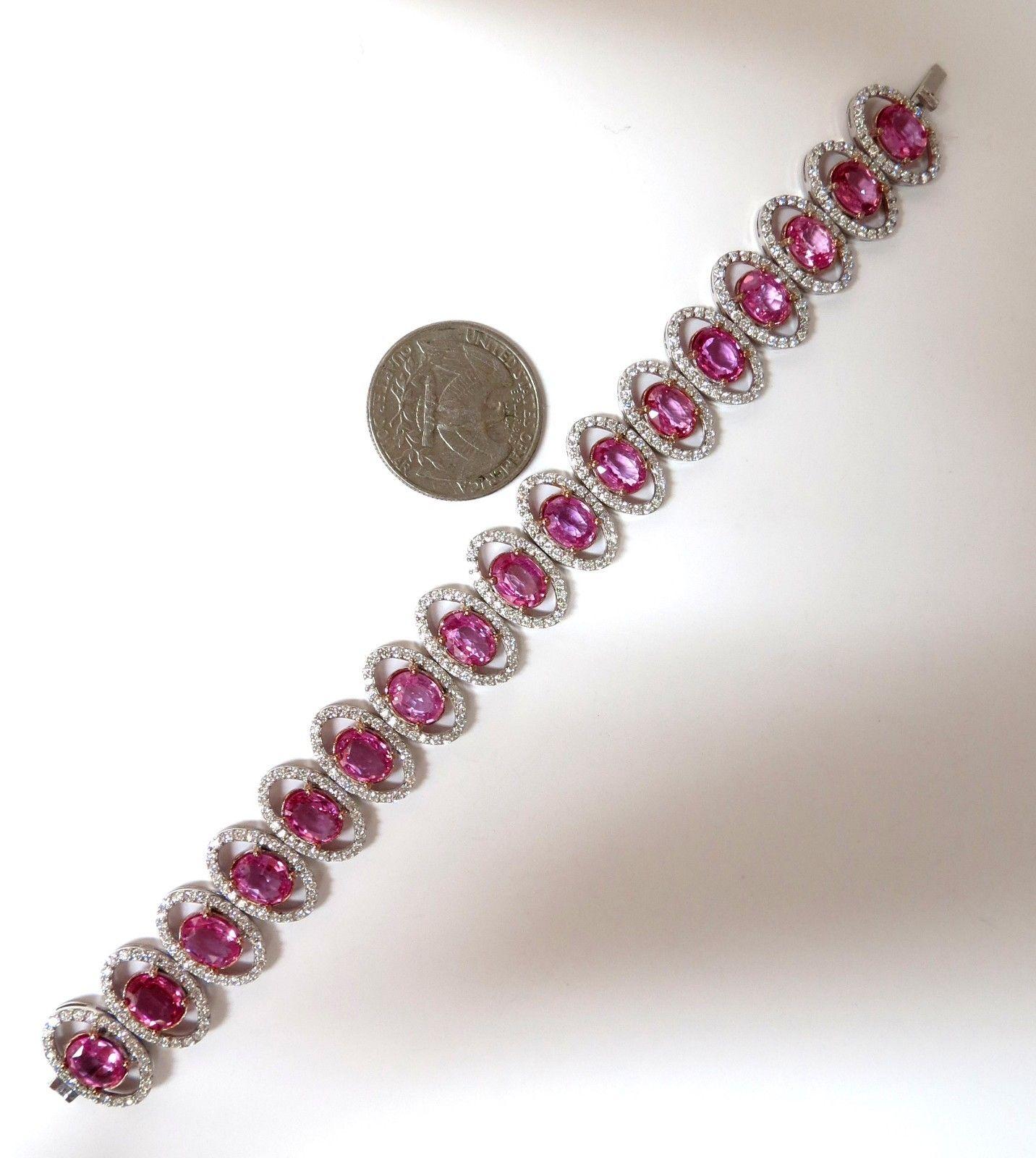 natural pink sapphire bracelet