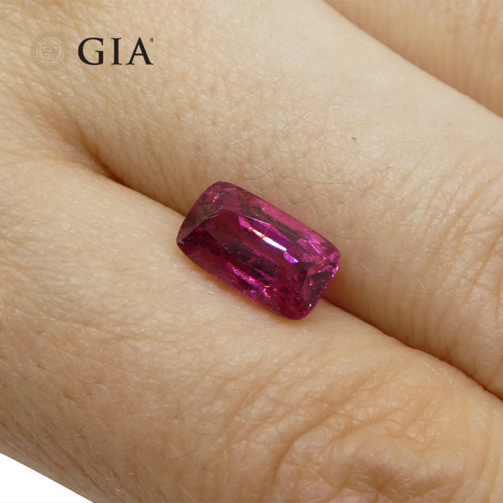 2.74ct Cushion Purplish Pink Spinel GIA Certified Tanzania Unheated For Sale 9