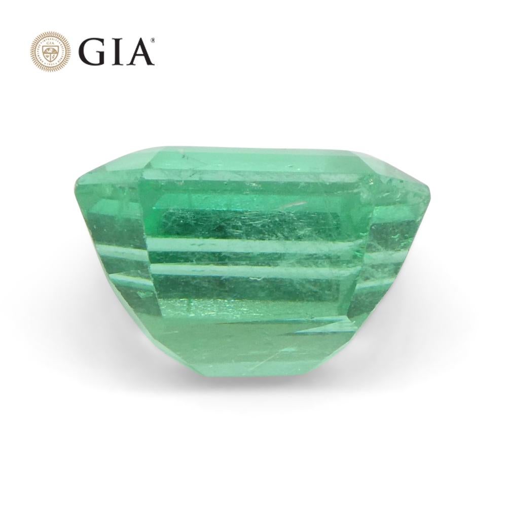 2.74ct Octagonal/Emerald Green Emerald GIA Certified Colombia   For Sale 5