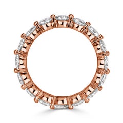 Fascia per l'eternità con diamanti taglio Brilliante 2,74 carati in oro rosa 18 carati