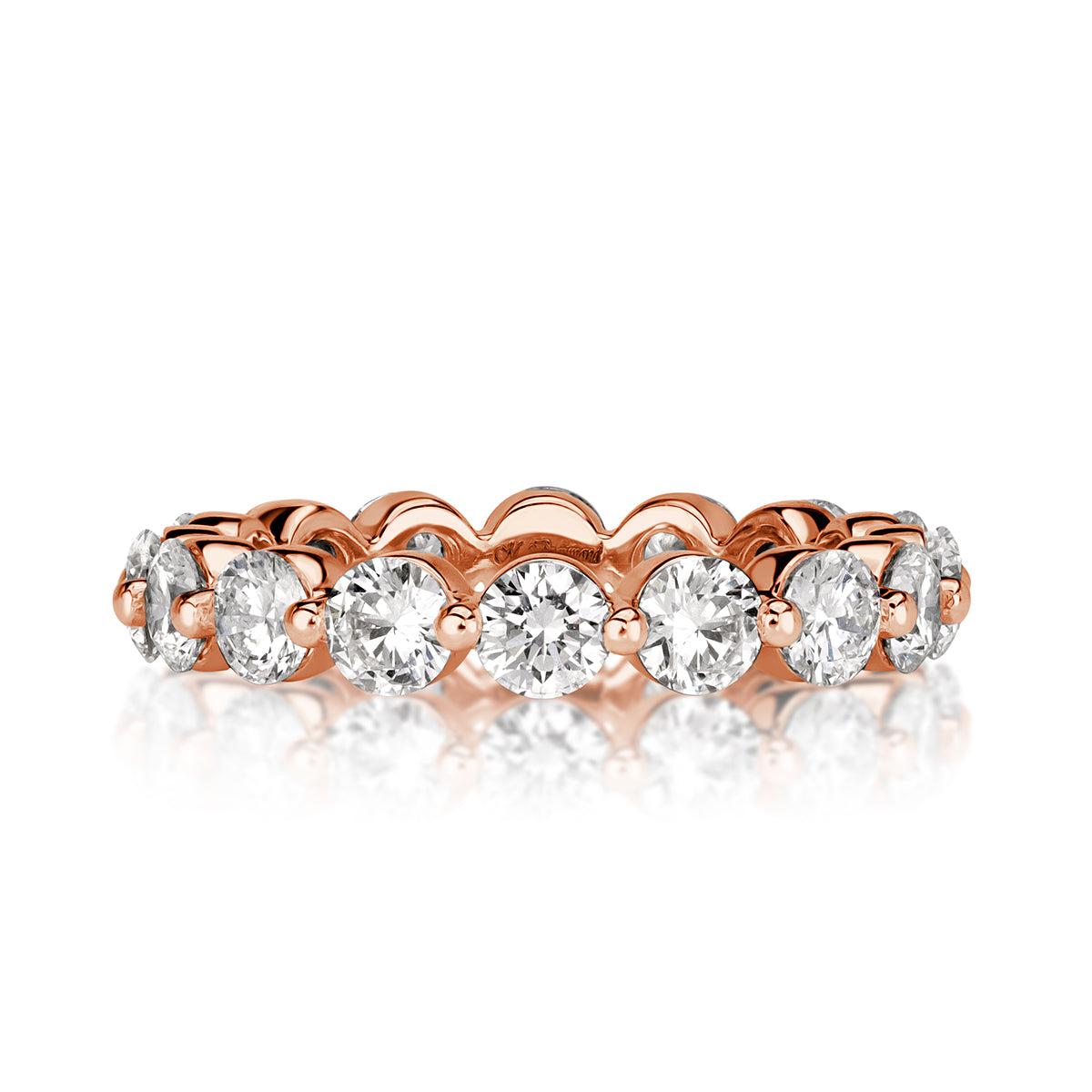 2.74ct Round Brilliant Cut Diamond Eternity Band in 18k Rose Gold