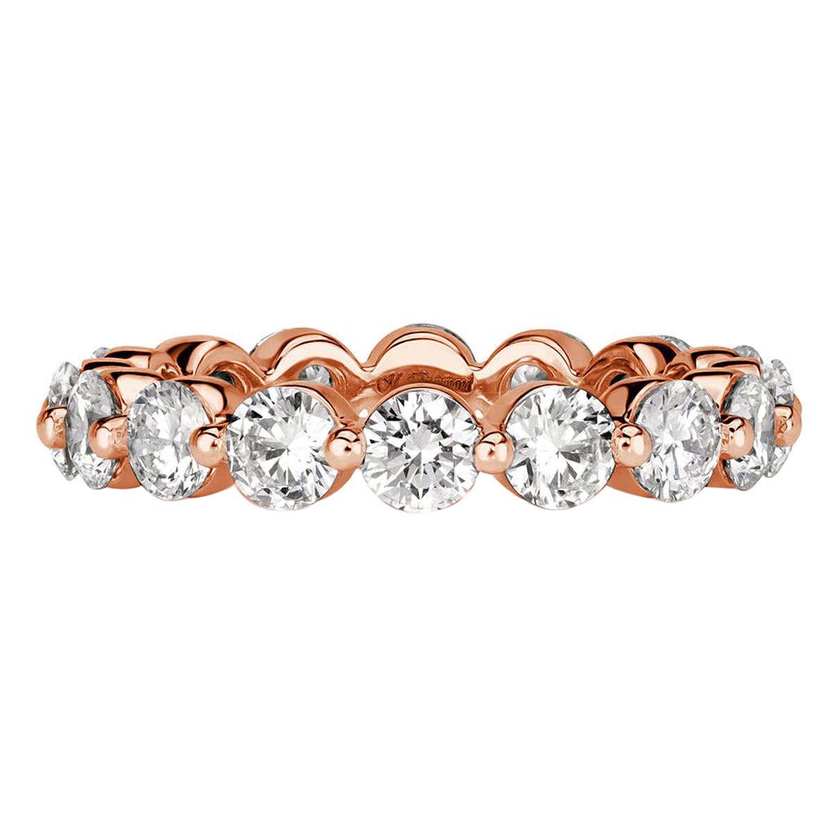 2.74ct Round Brilliant Cut Diamond Eternity Band in 18k Rose Gold