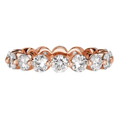 2.74ct Round Brilliant Cut Diamond Eternity Band in 18k Rose Gold