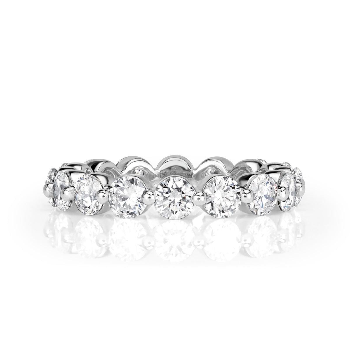 2.74ct Round Brilliant Cut Diamond Eternity Band in 18k White Gold