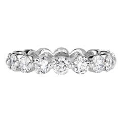 2.74ct Round Brilliant Cut Diamond Eternity Band in Platinum