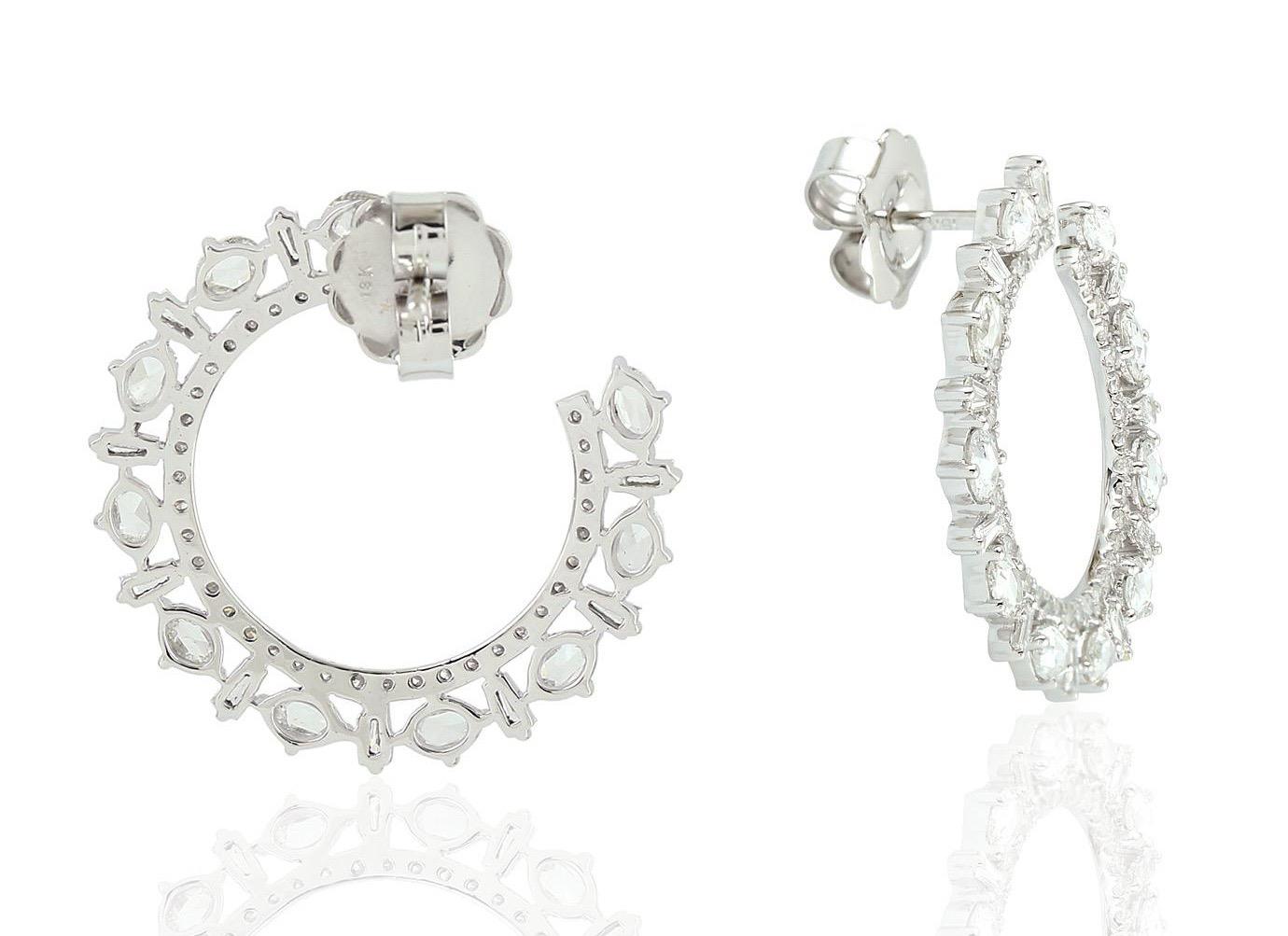 white gold hoop earrings