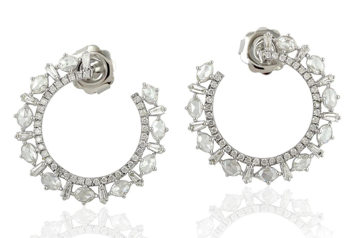 white gold earrings