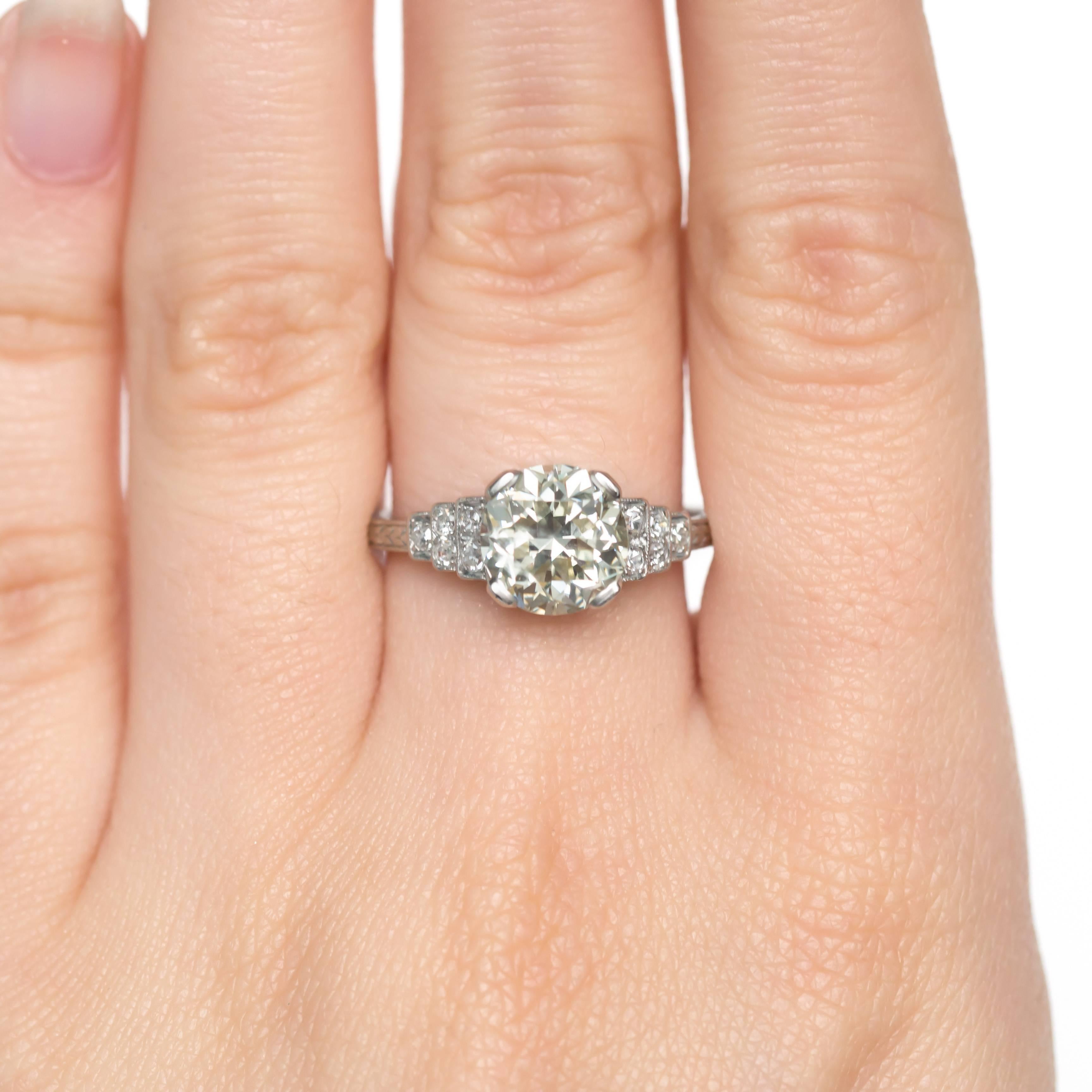 Art Deco 2.75 Carat Diamond Platinum Engagement Ring