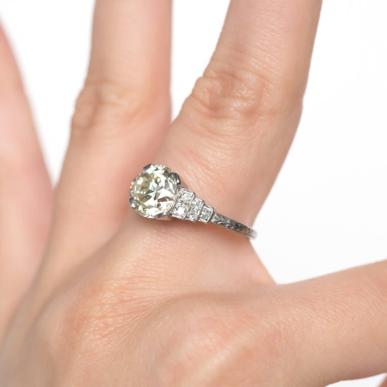 2.75 Carat Diamond Platinum Engagement Ring For Sale at 1stDibs 2.75