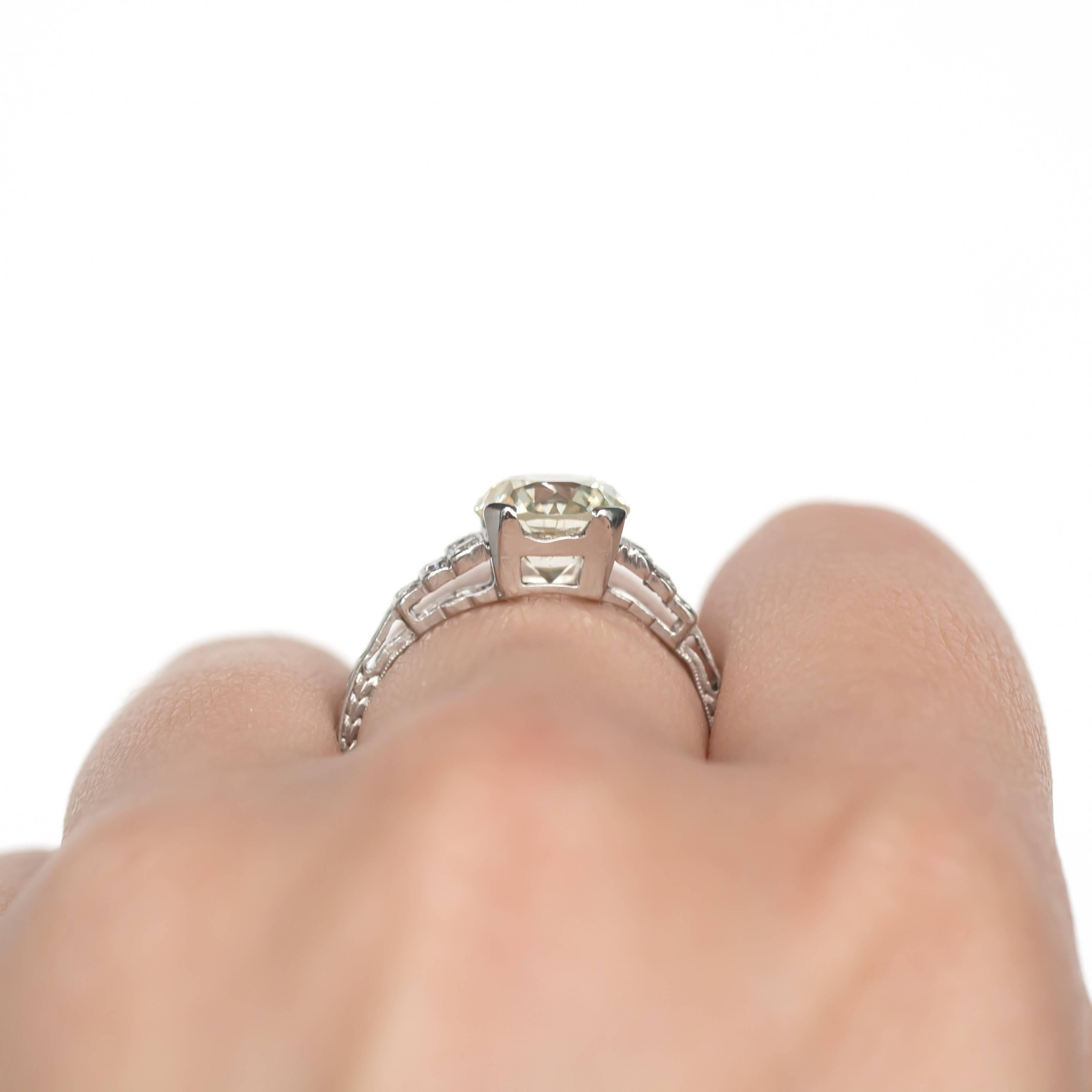 Women's 2.75 Carat Diamond Platinum Engagement Ring