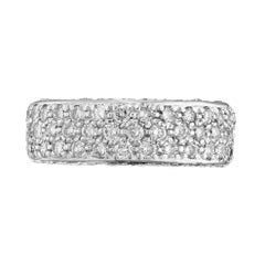 2.75 Carat Diamond White Gold Eternity Band Ring