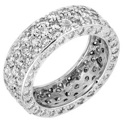 2.75 Carat Diamond White Gold Eternity Band Ring