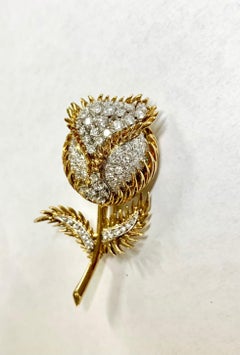 2.75 Carat Enchanted Rose Diamond Brooch