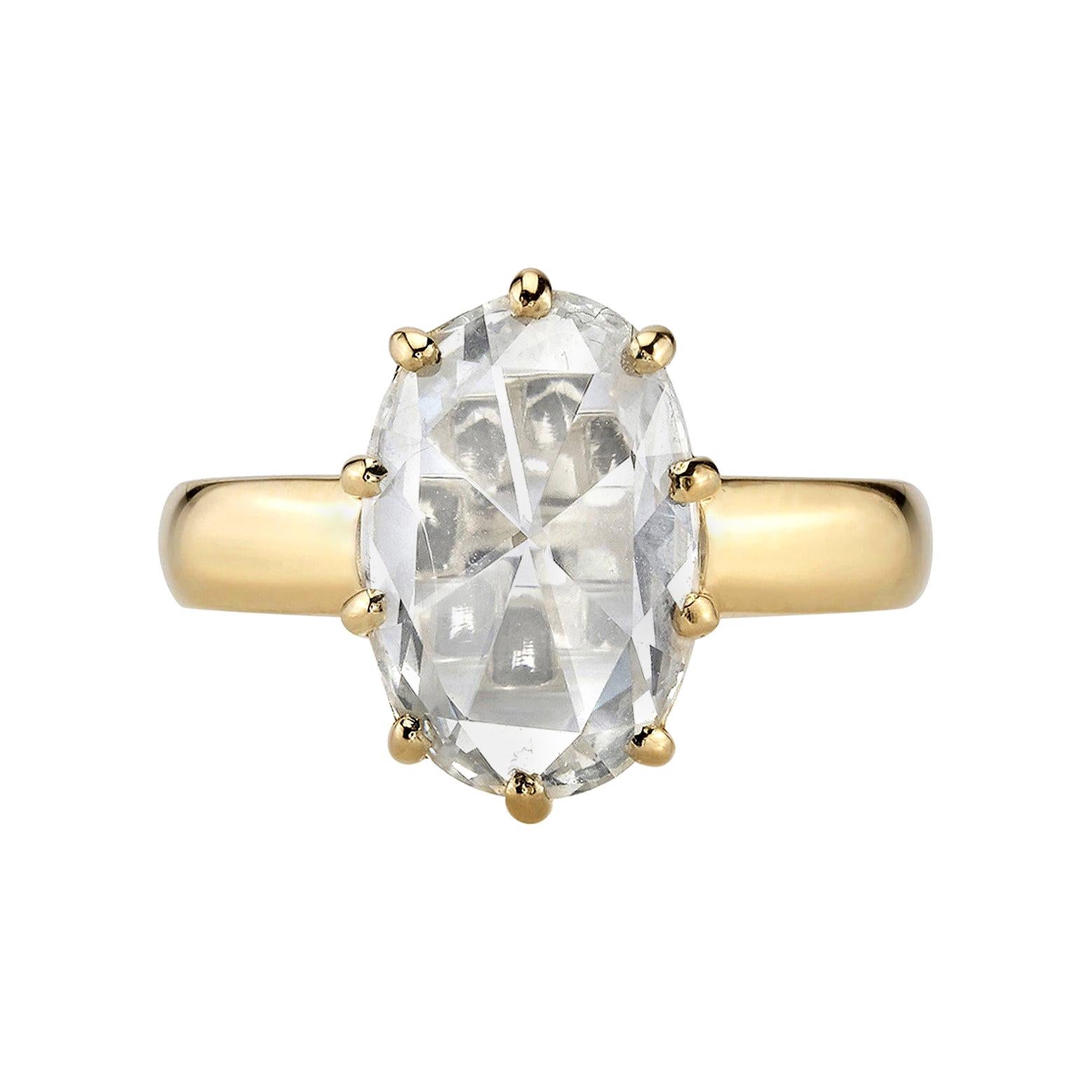 Handcrafted Gayle Rose Cut Diamond Ring by Single Stone