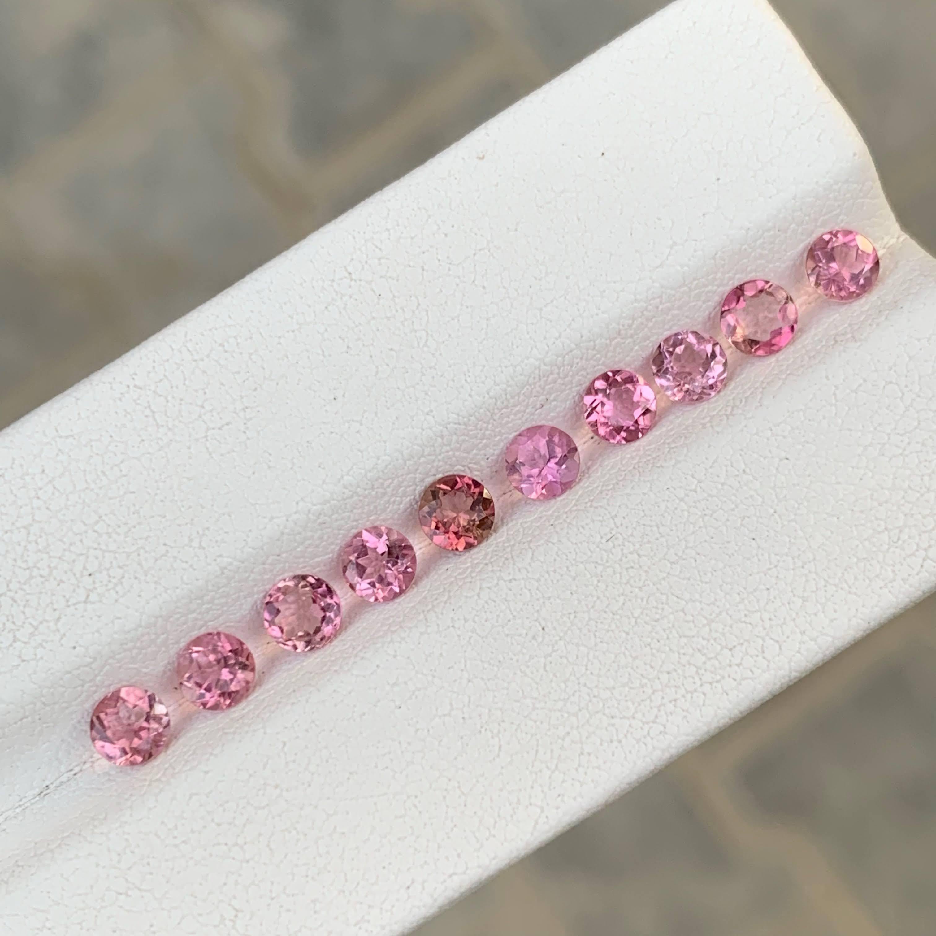 Taglio rotondo 2,75 Carati Nature Sciolto 10 Pezzi Spinello Rosa Gemme Lotto Taglio Rotondo Dalla Birmania in vendita