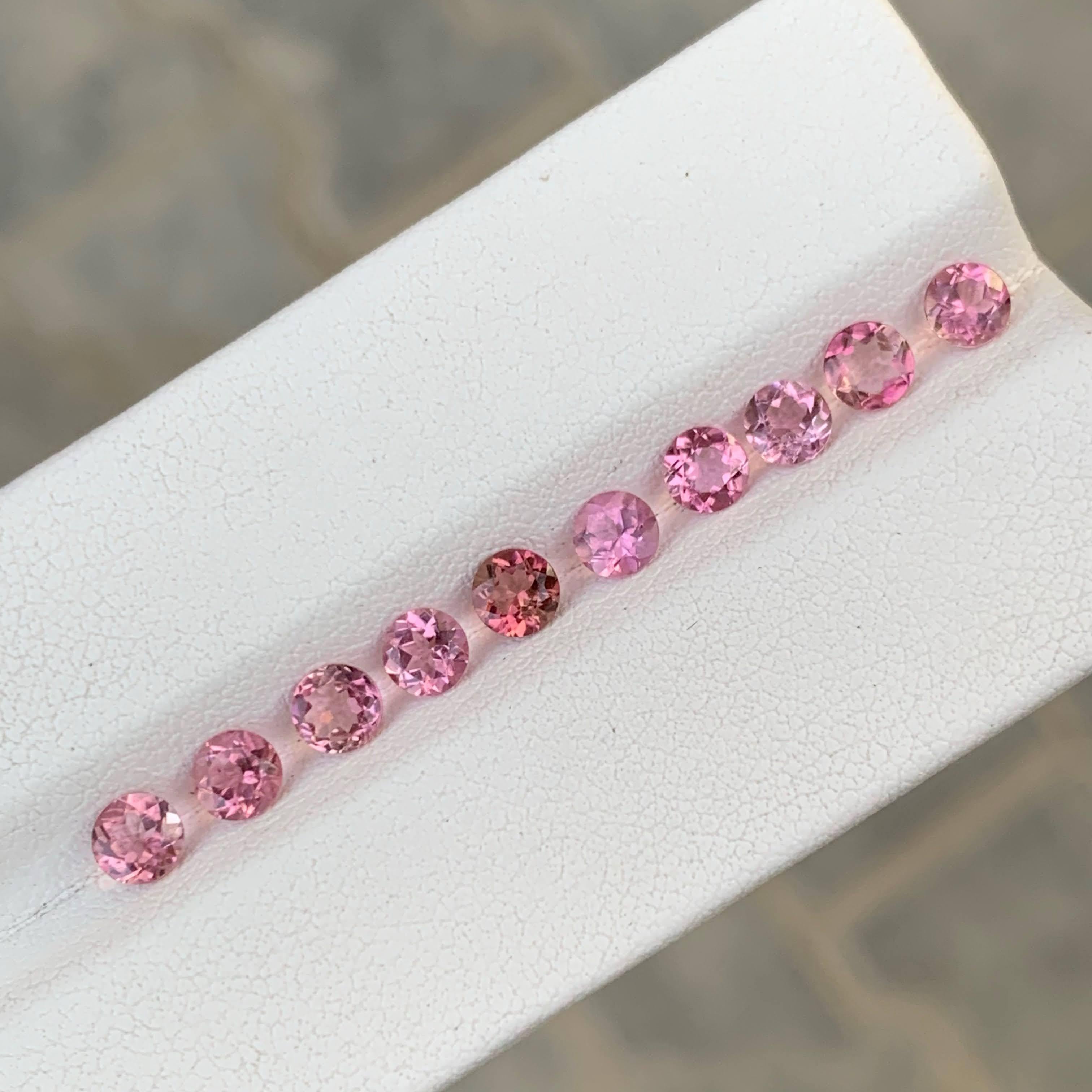 2,75 Carati Nature Sciolto 10 Pezzi Spinello Rosa Gemme Lotto Taglio Rotondo Dalla Birmania In condizioni Nuovo in vendita a Bangkok, TH