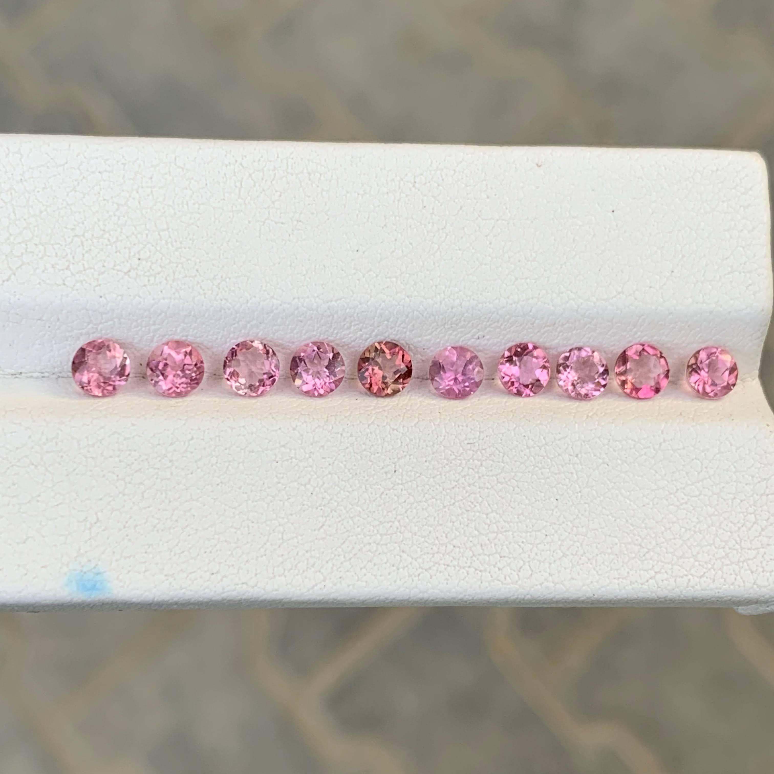 da uomo o donna 2,75 Carati Nature Sciolto 10 Pezzi Spinello Rosa Gemme Lotto Taglio Rotondo Dalla Birmania in vendita