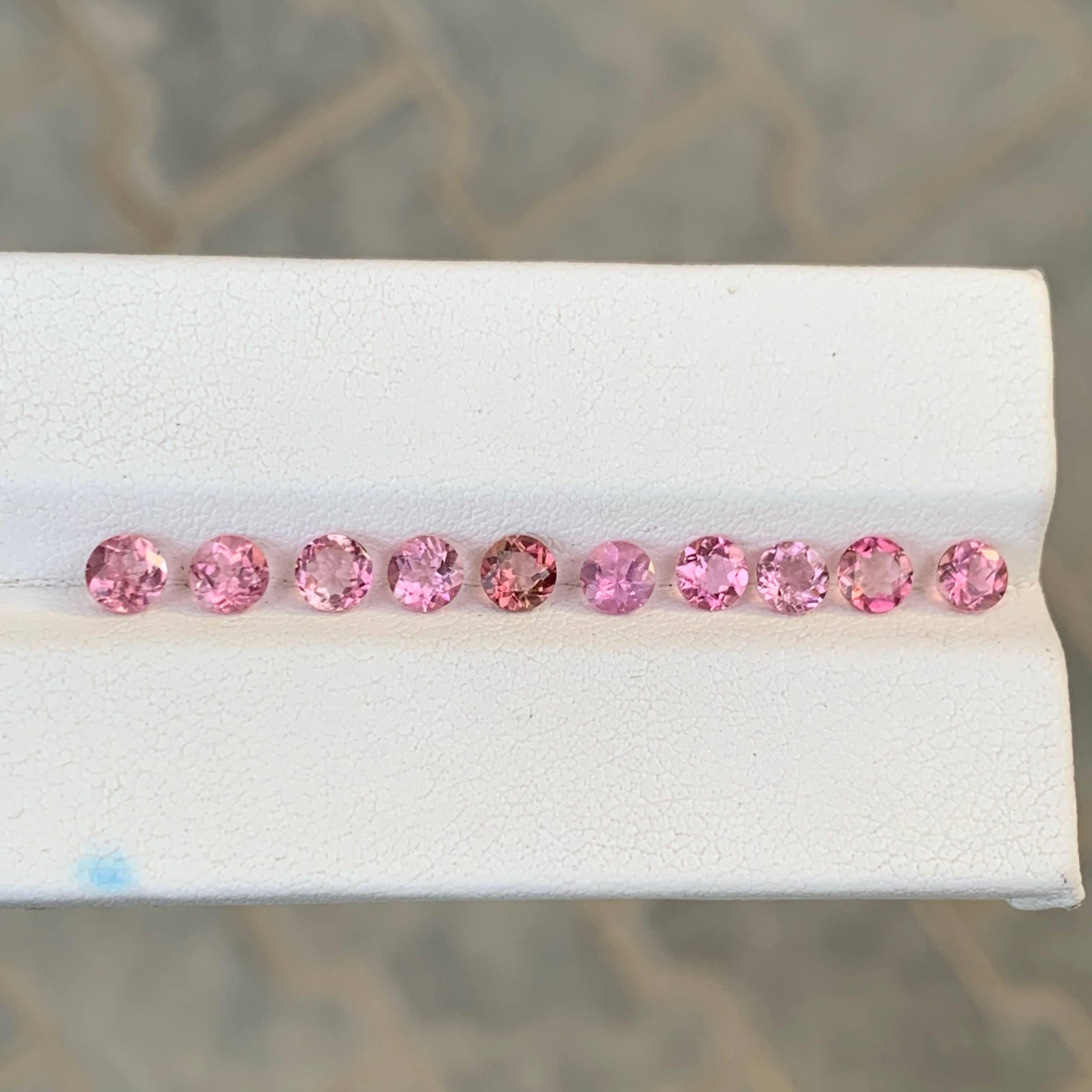 2,75 Carati Nature Sciolto 10 Pezzi Spinello Rosa Gemme Lotto Taglio Rotondo Dalla Birmania in vendita 2