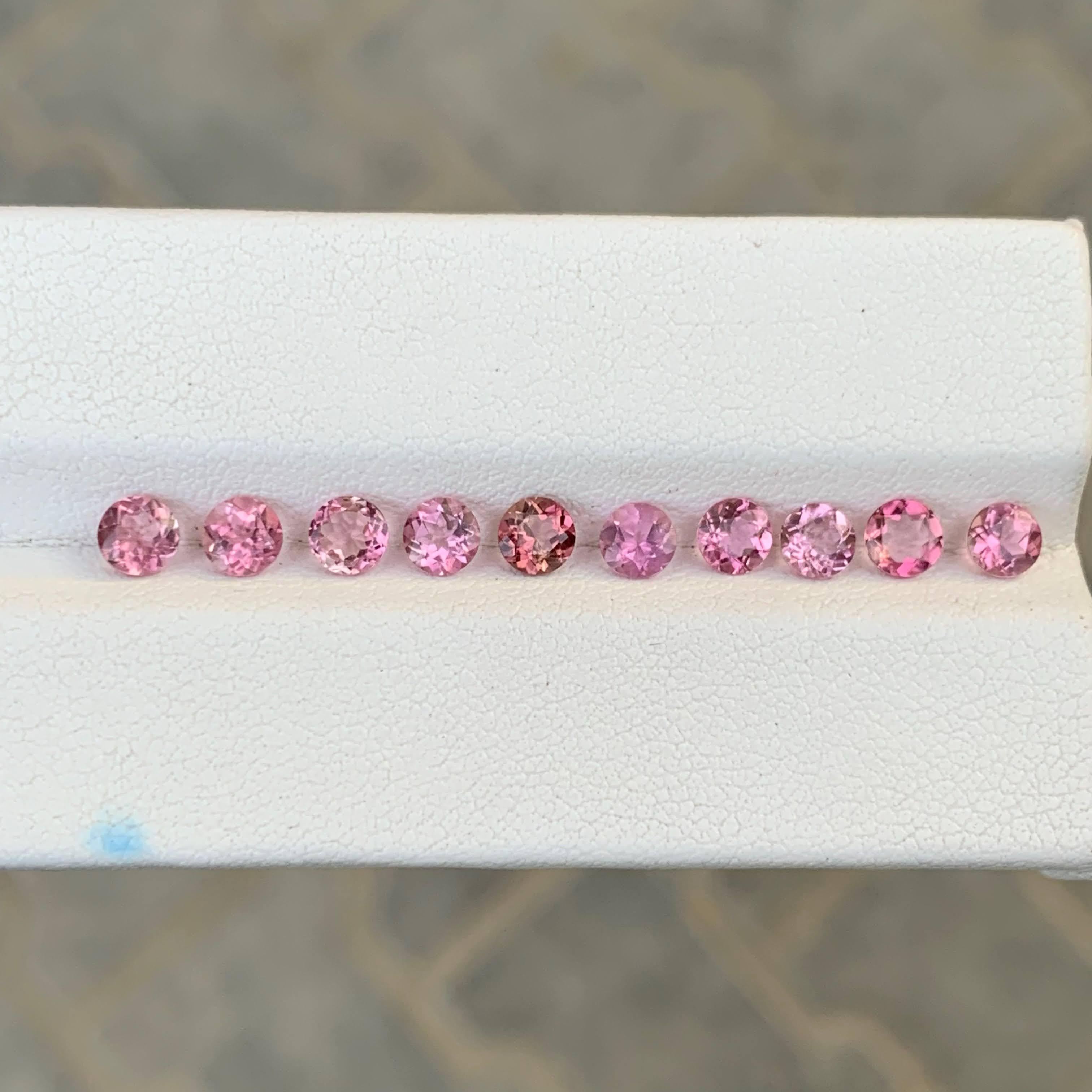 2,75 Carati Nature Sciolto 10 Pezzi Spinello Rosa Gemme Lotto Taglio Rotondo Dalla Birmania in vendita 3