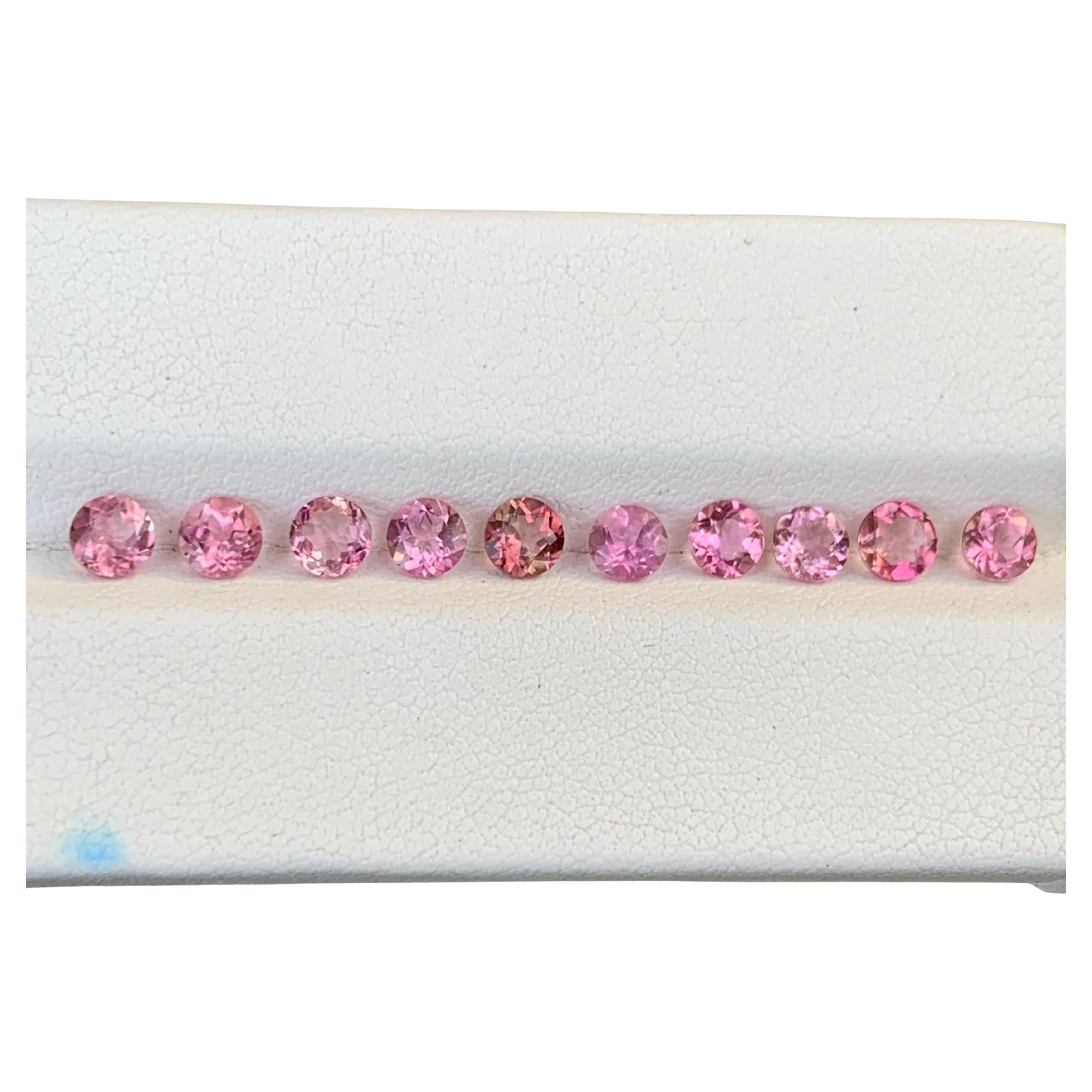 2,75 Carati Nature Sciolto 10 Pezzi Spinello Rosa Gemme Lotto Taglio Rotondo Dalla Birmania