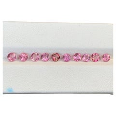 2.75 Carat Natural Loose 10 Piece Pink Spinel Gems Lot Round Cut From Burma