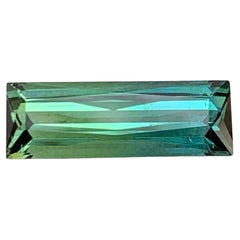 2.75 Carat Natural Loose Bicolor Tourmaline Stone Baguette Cut Afghan Gemstone
