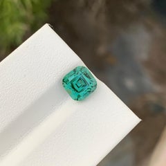 2,75 carati di tormalina blu verde sciolta naturale a forma di cuscino dalla miniera terrestre