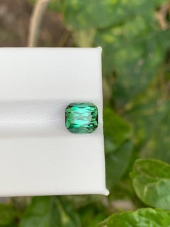 2.75 Carat Natural Loose Bluish Green Tourmaline Cushion Cut Afghan Gemstone