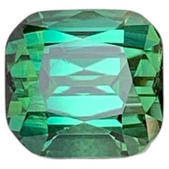 2.75 Carat Natural Loose Bluish Green Tourmaline Cushion Cut Afghan Gemstone