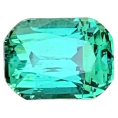 2.75 Carat Natural Loose Bluish Green Tourmaline Cushion Cut Afghan Gemstone