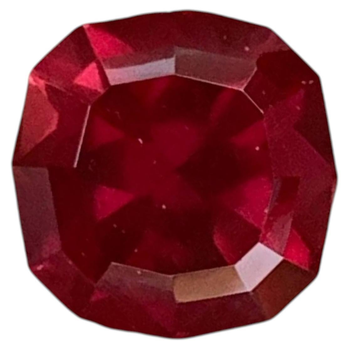 2.75 Carat Natural Loose Bright Red Garnet Fancy Cut African Gemstone For Sale