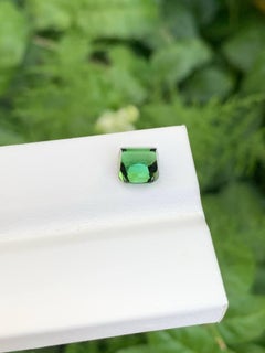2.75 Carat Natural Loose Green Tourmaline Stone Cushion Cut Afghan Gemstone