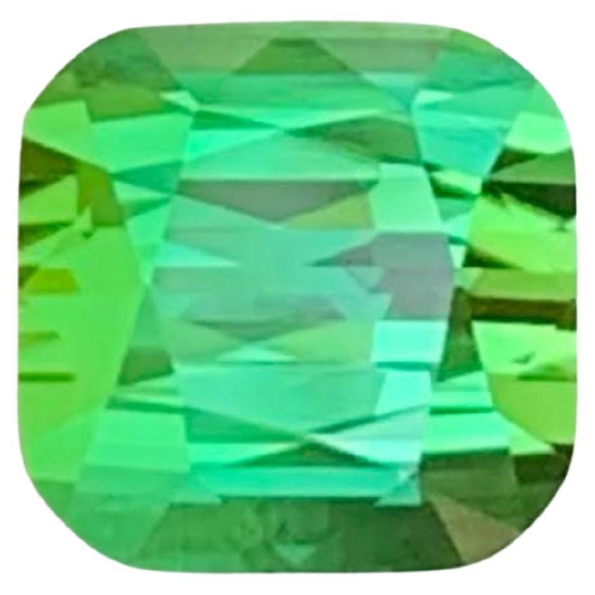 2.75 Carat Natural Loose Green Tourmaline Stone Cushion Cut Afghan Gemstone (pierre précieuse afghane)
