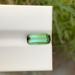 2.75 Carat Natural Loose Mint Tourmaline Long Cushion Shape Gem From Earth Mine