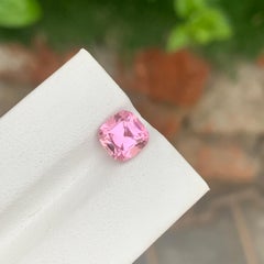 2.75 Carat Natural Loose Pink Tourmaline Cushion Shape Gem From Afghanistan