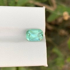 2.75 carati di tormalina naturale sfusa di colore verde acqua, taglio a cuscino, gemma afgana