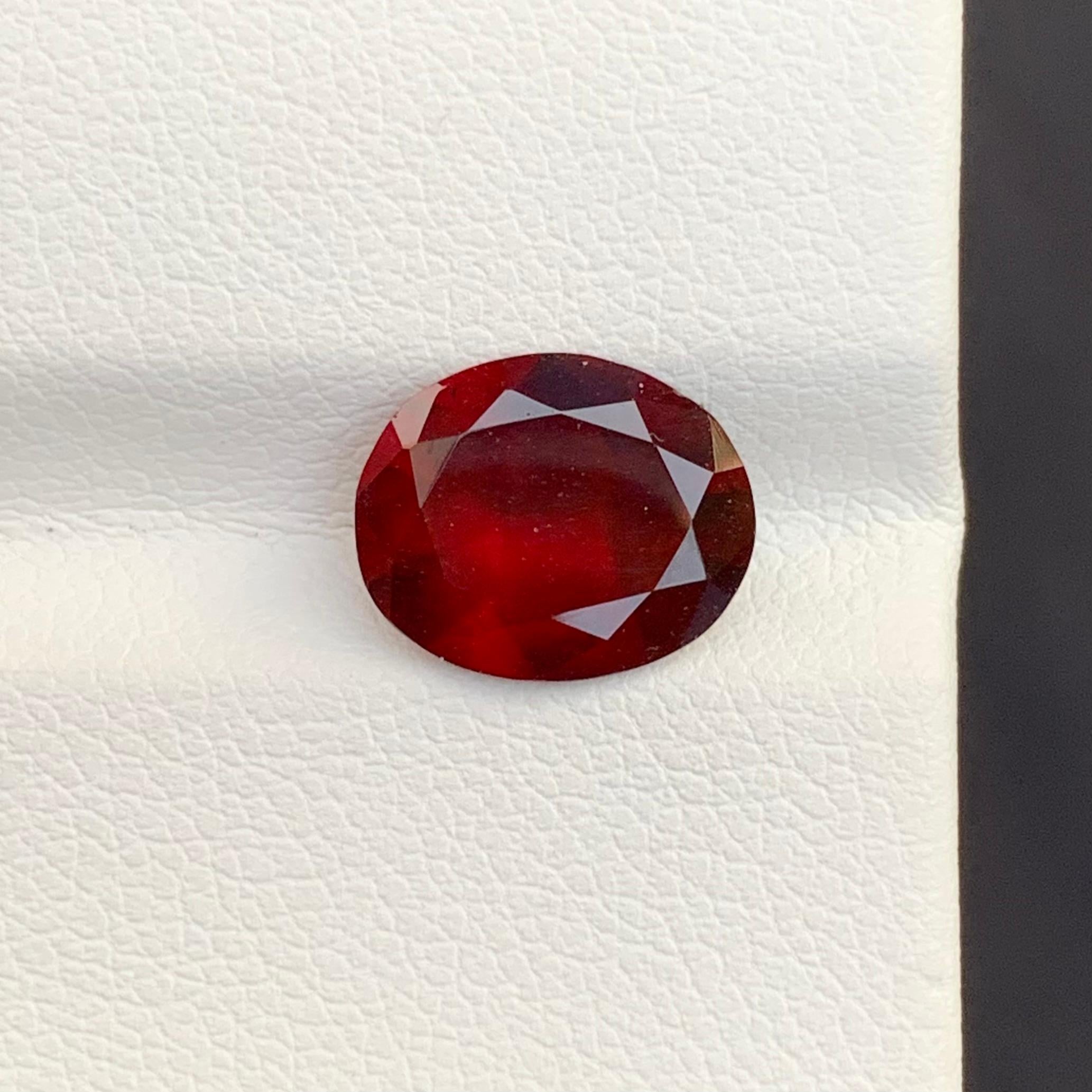 grenat hessonite fumé naturel non serti de 2,75 carats de forme ovale pour bijoux en vente 5