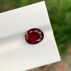 2.75 Carat Natural Loose Smoky Hessonite Garnet Oval Shape Gem For Jewellery