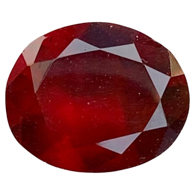 2.75 Carat Natural Loose Smoky Hessonite Garnet Oval Shape Gem For Jewellery