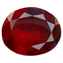 2.75 Carat Natural Loose Smoky Hessonite Garnet Oval Shape Gem For Jewellery