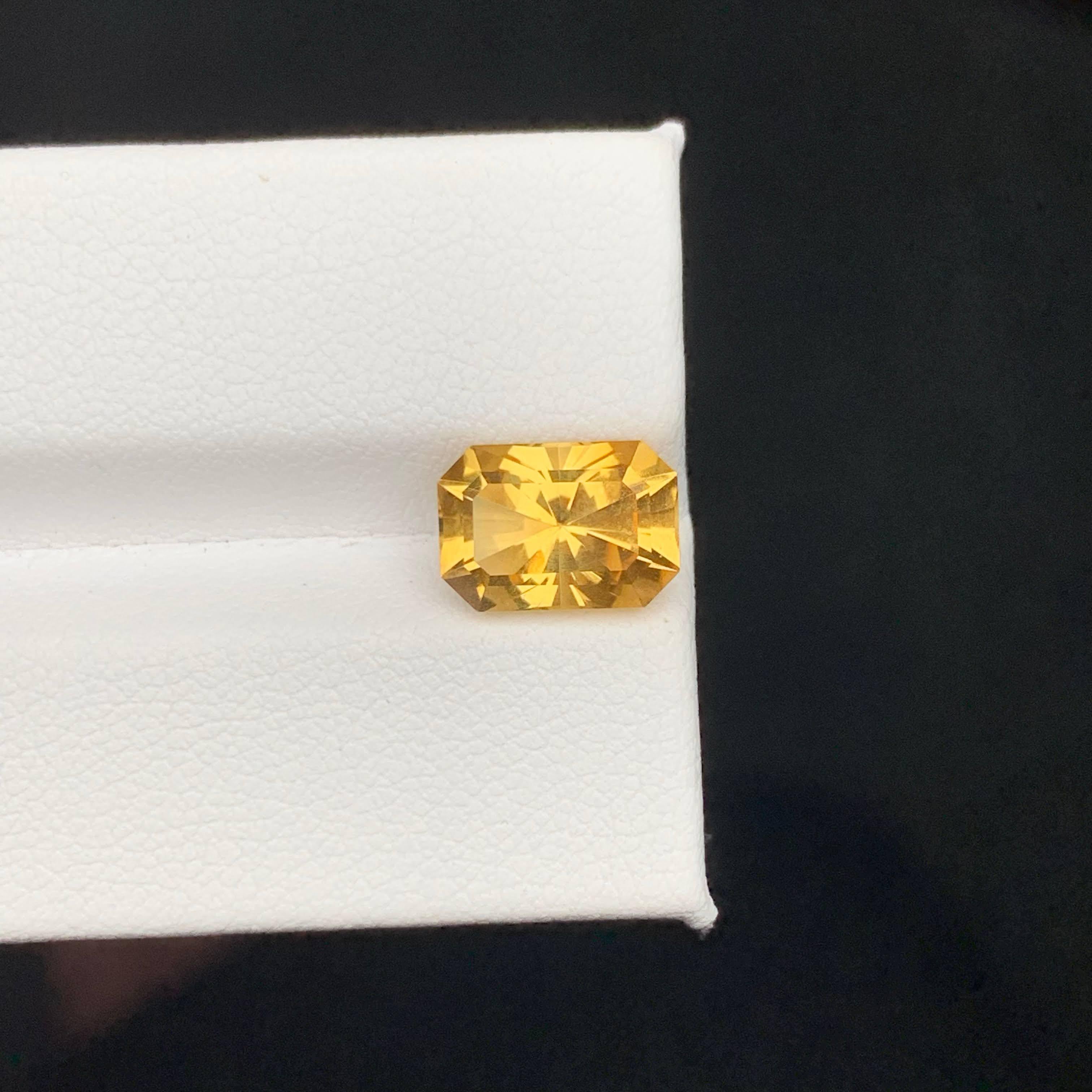 Citrino amarillo suelto natural de 2,75 quilates Piedra preciosa africana tallada con precisión a medida en Nuevo estado para la venta en Bangkok, TH