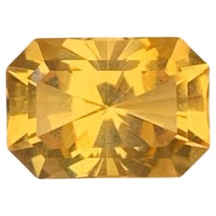 2.75 Carat Natural Loose Yellow Citrine Custom Precision Cut African Gemstone (Citrine jaune en vrac taillée sur mesure)
