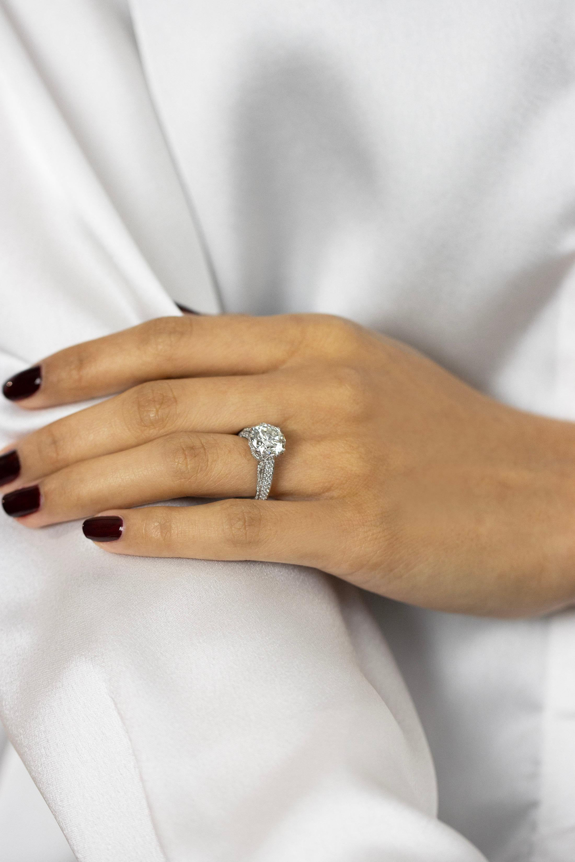 2.75 carat round diamond ring