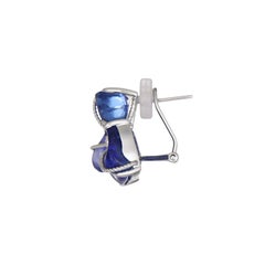 27.5 Carat Tanzanite White Gold Earrings