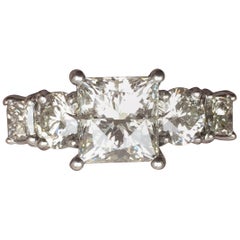 2.75 Carat TW Approximate Princess Diamond Ring, Ben Dannie