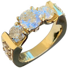 275 Carat Tw Round Diamond Engagement Ring, 14 Karat Gold, Ben Dannie