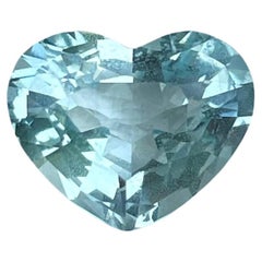 2.75 carats Loose Blue Aquamarine Stone Heart Cut Natural Madagascar's Gemstone