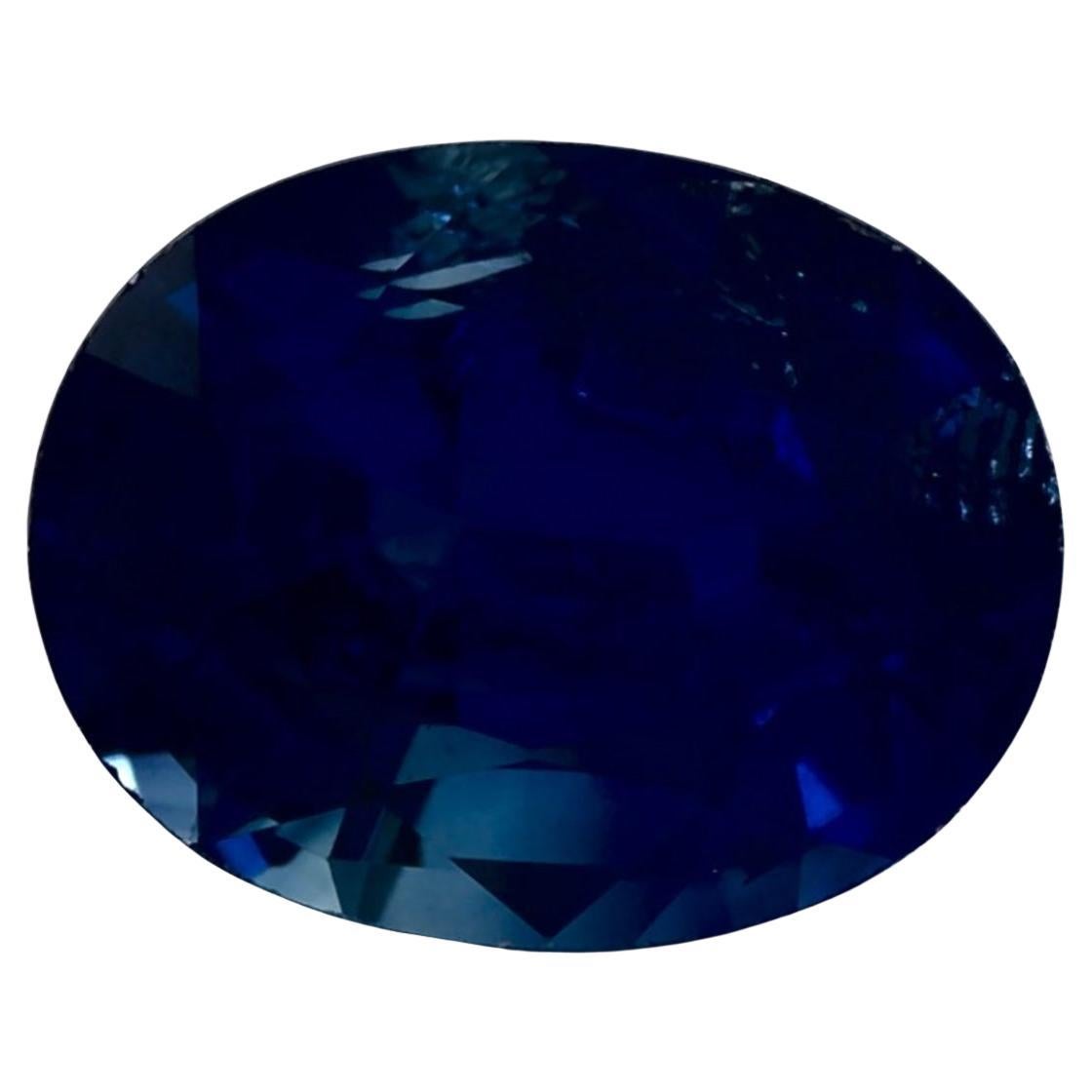 2.75 Ct Blue Sapphire Oval Loose Gemstone