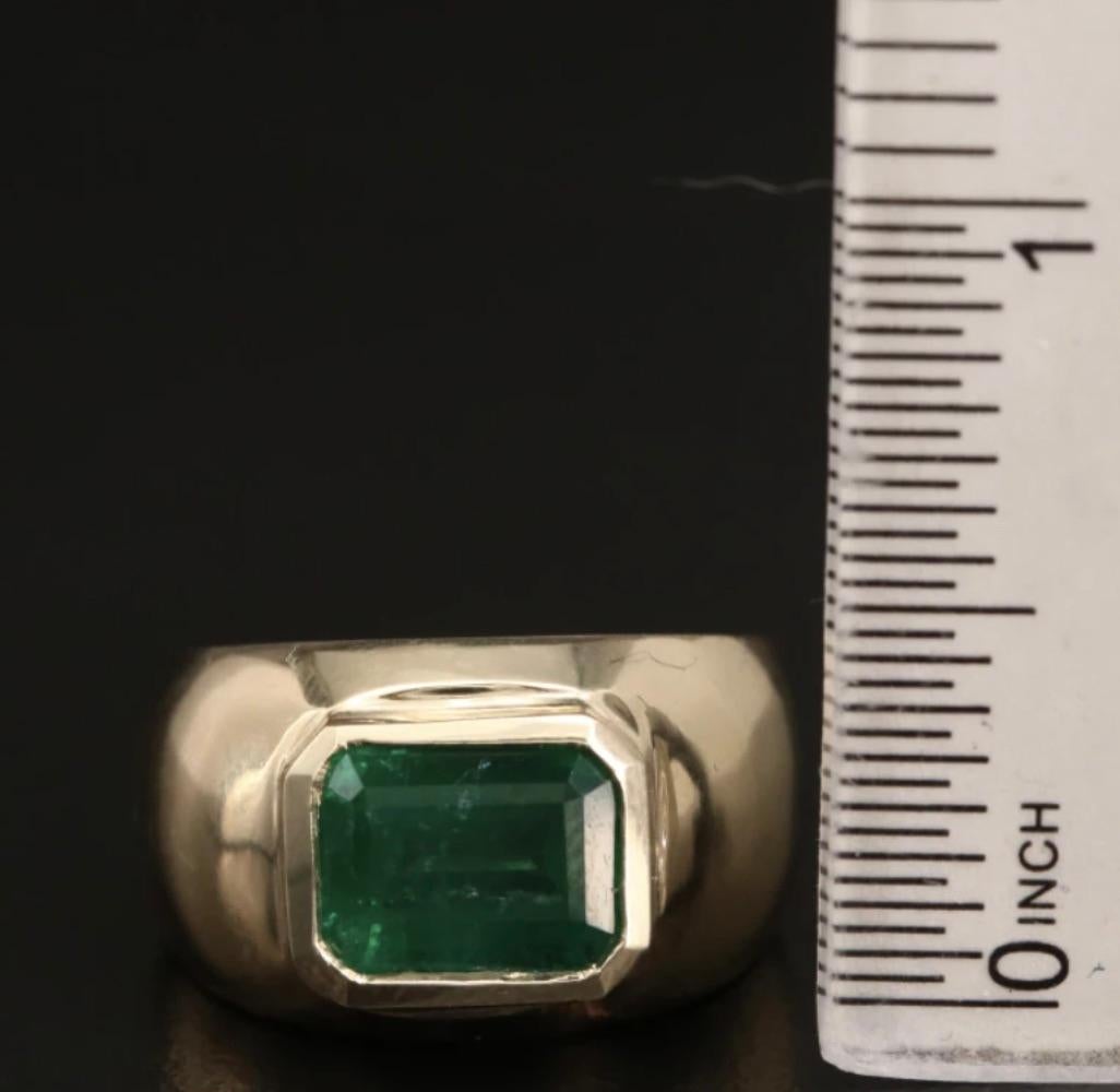 Emerald Cut 3.5 Ct. Emerald Dome Ring