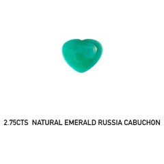 2,75 Ct Smeraldo naturale Russia Gemma cabochon Colore verde neon occhio pulito